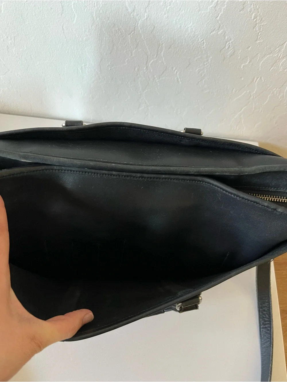 Coach Vintage Bonnie Cashin Black Leather Briefcase Laptop bag 1990